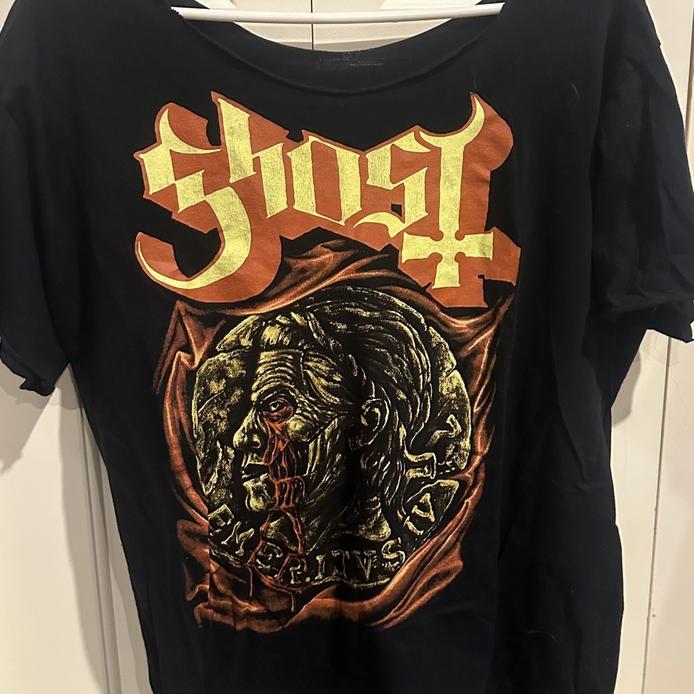 Ghost Black Graphic Women's Top